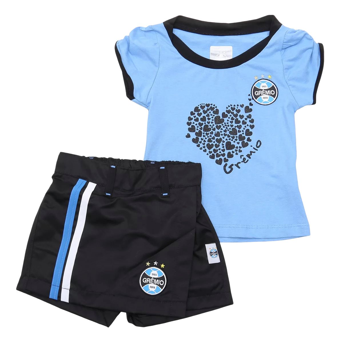 Conjunto Infantil Feminino Praia e Piscina Azul Água Viva - Mundo