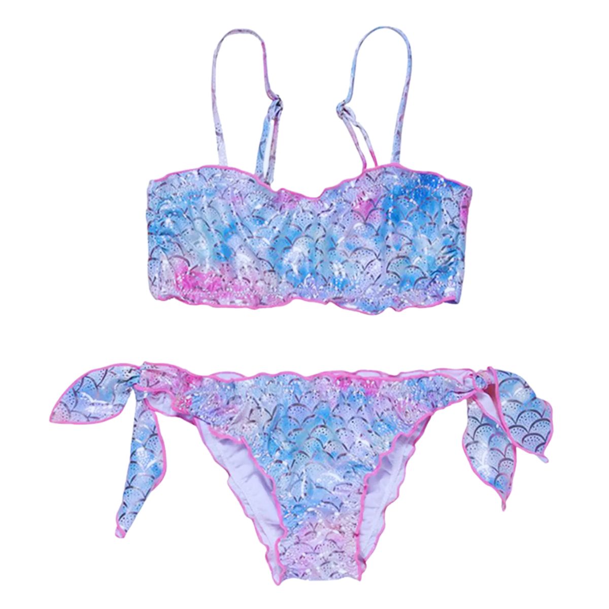 Conjunto Biquíni Juvenil 3 Peças Moda Praia Piscina C/ Saida - Rosa