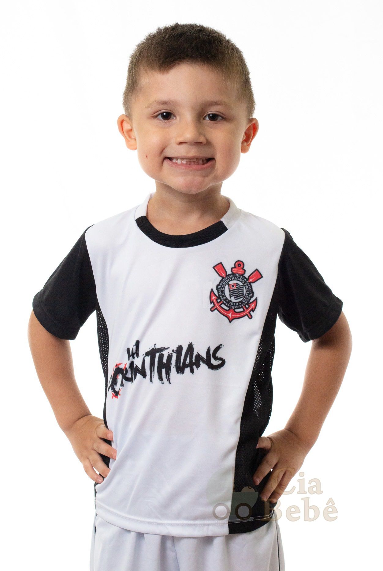 Camiseta Infantil Vai Corinthians - Cia Bebê