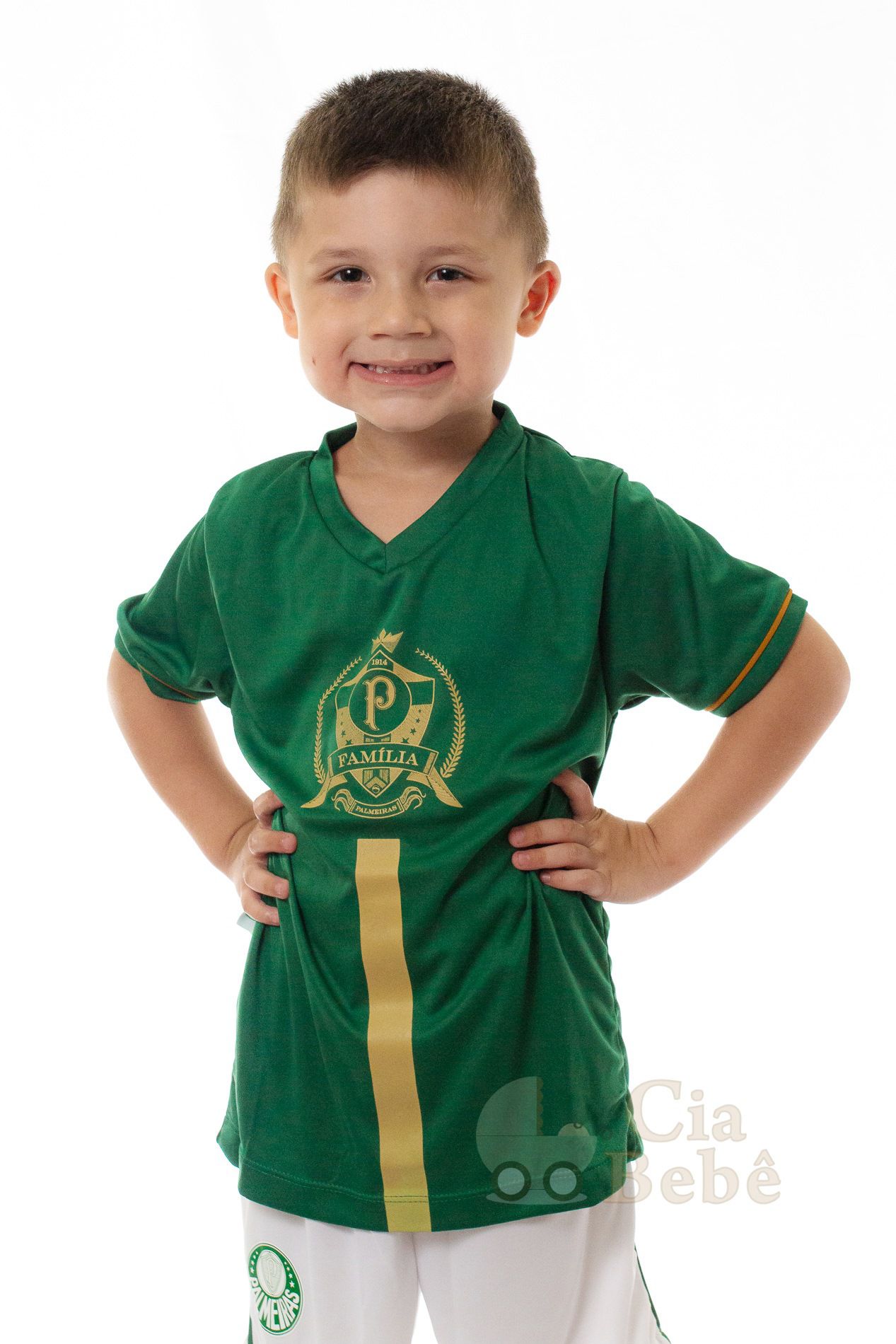 Camiseta Infantil Palmeiras Dourada Oficial​ - Cia Bebê