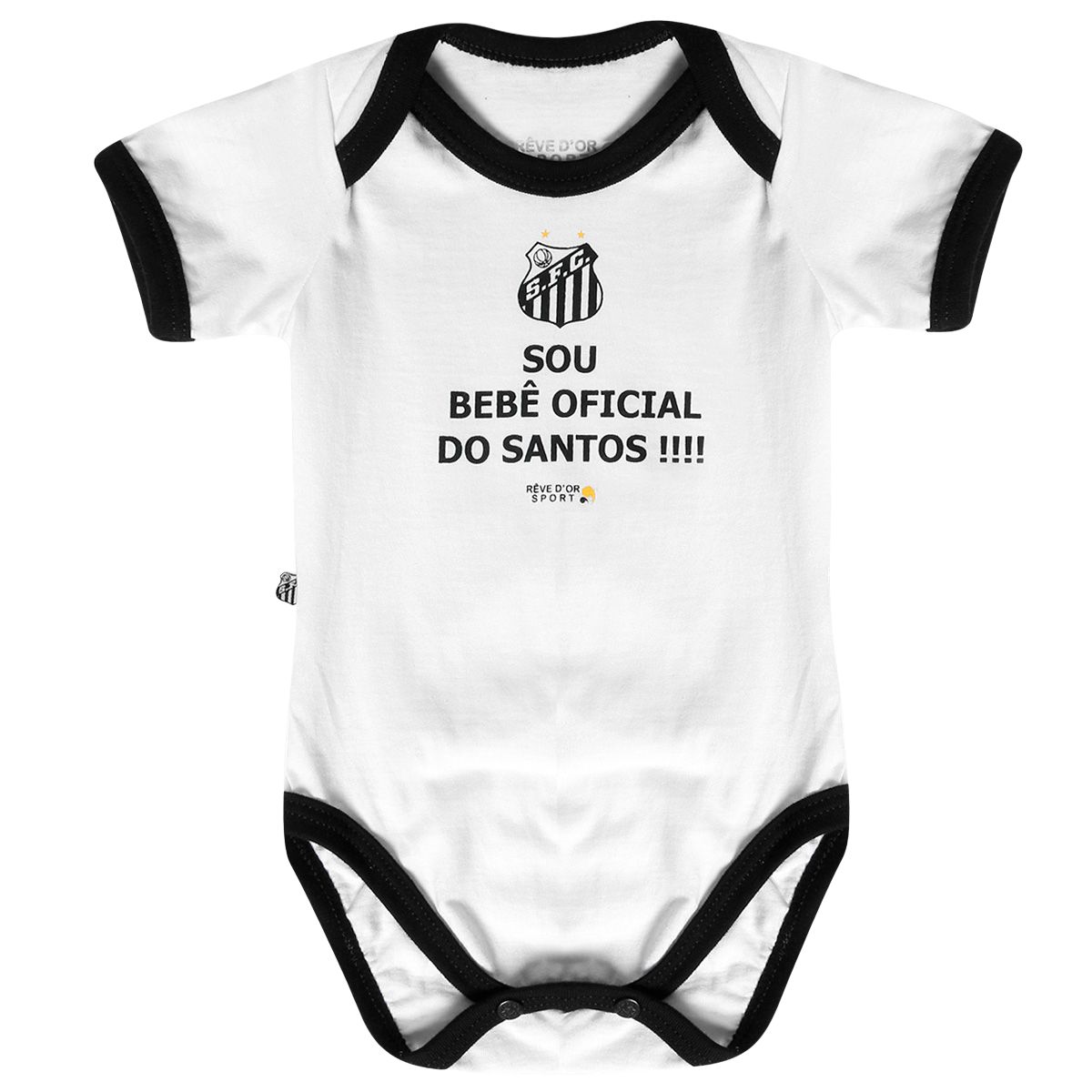 Body do Santos FC com Frase - Cia Bebê