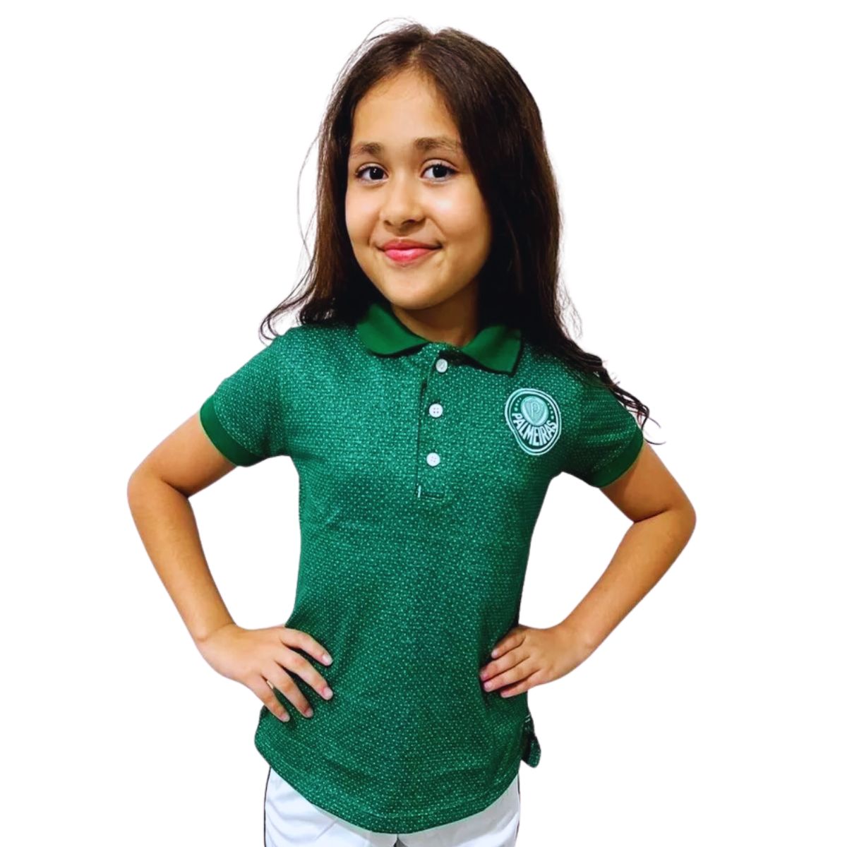 Camisa Polo Infantil Internacional Feminina Oficial - Cia Bebê