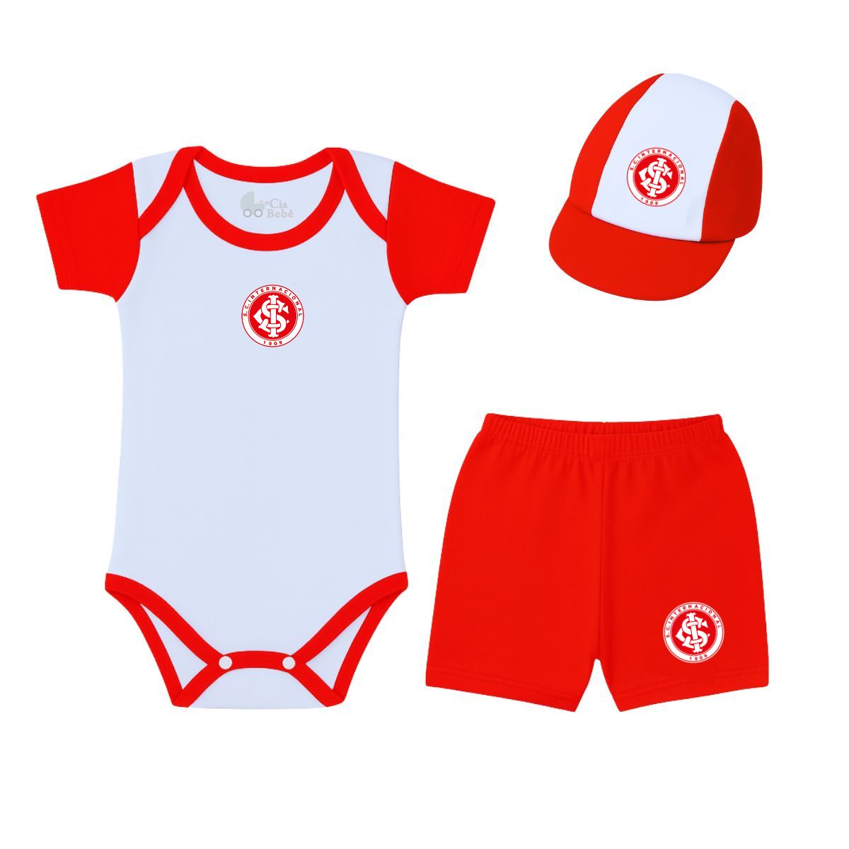 Kit Conjunto Internacional Body Shorts e Boné Oficial - Cia Bebê