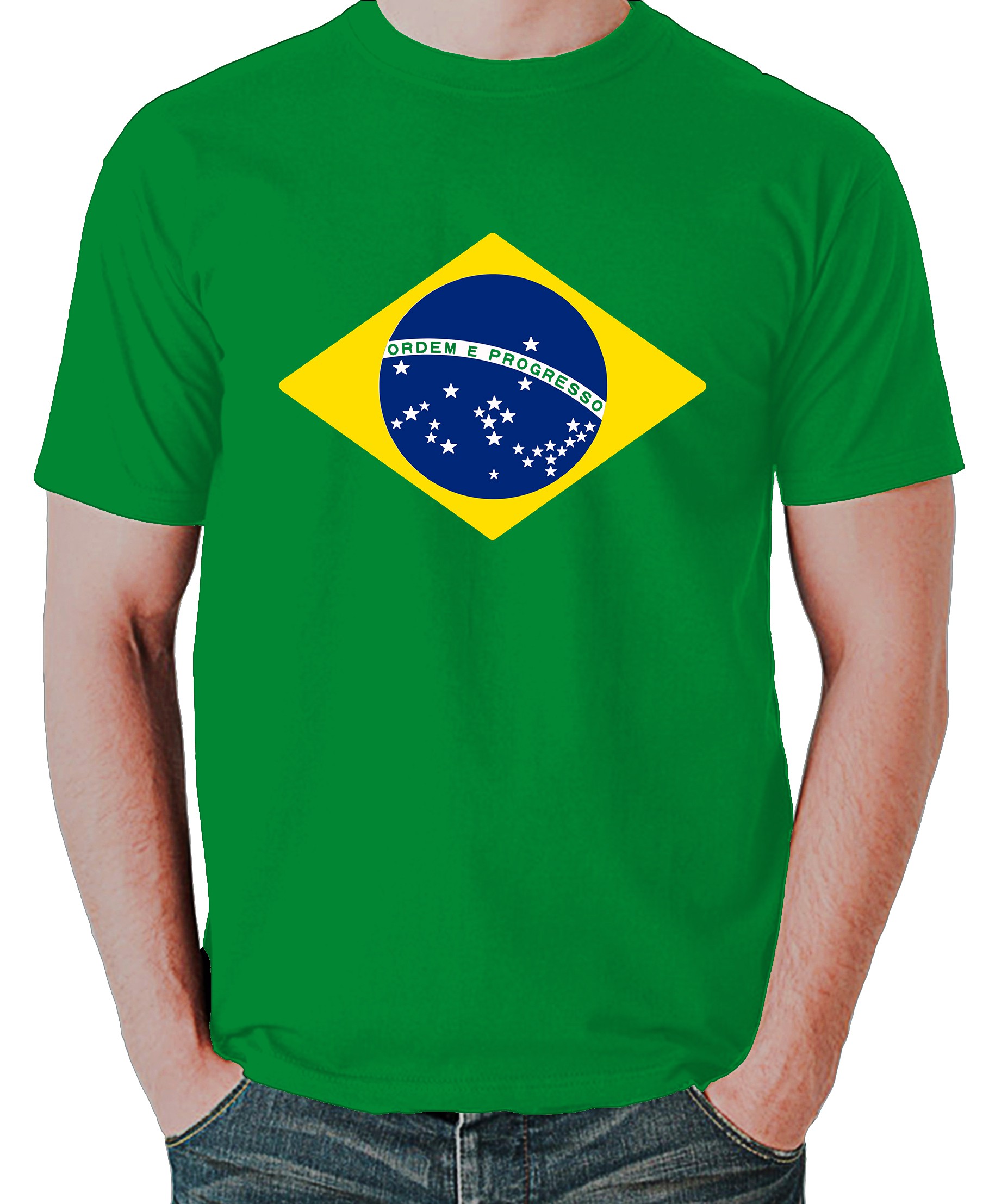 Camiseta Masculina Preta Meu Partido é o Brasil de Algodão