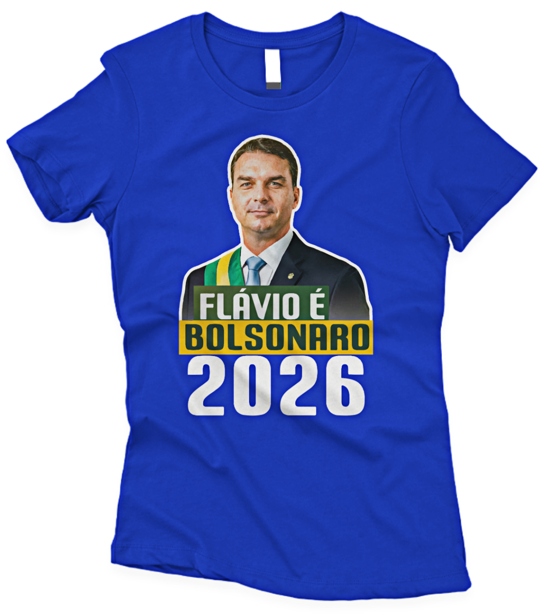 Camiseta Flávio É Bolsonaro 2026 – Direita Brasileira - DireitaStore