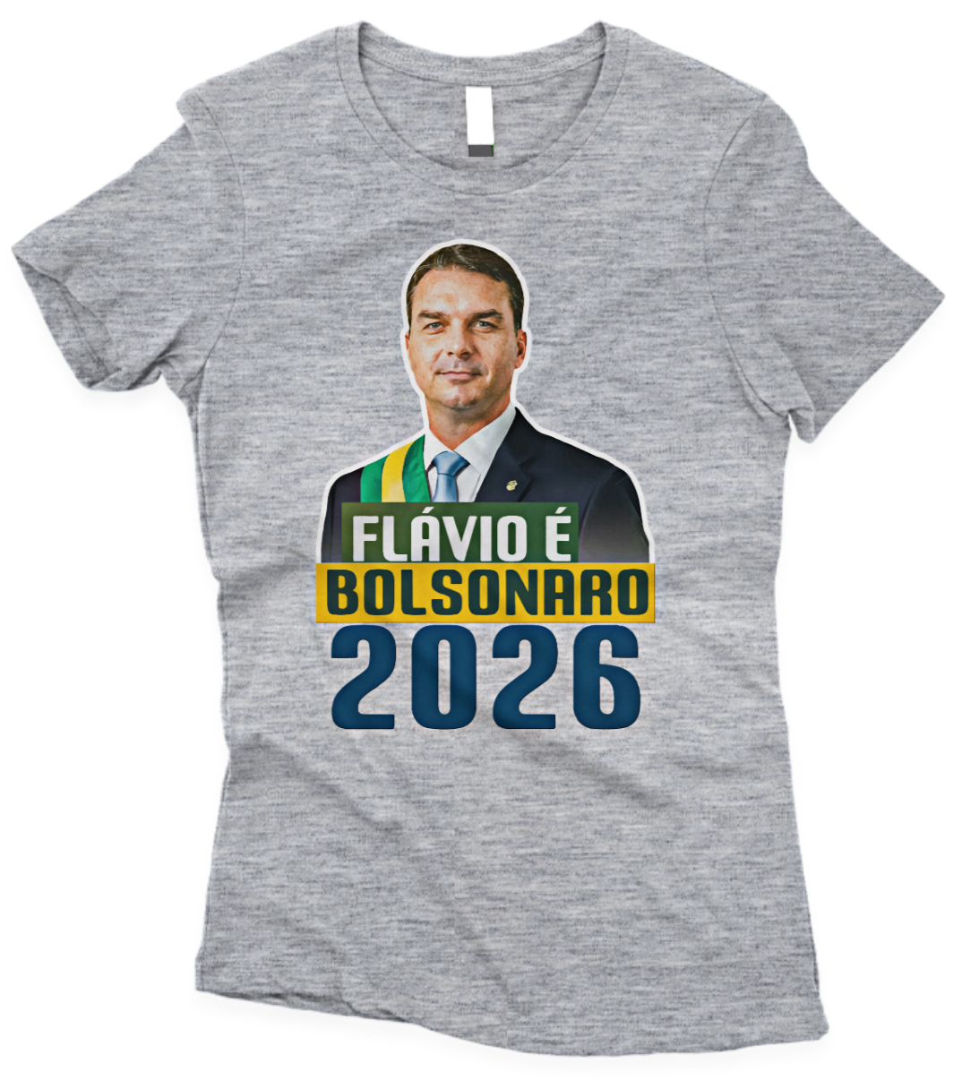 Camiseta Flávio É Bolsonaro 2026 – Direita Brasileira - DireitaStore
