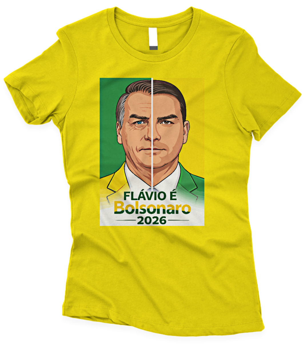 Camiseta Flávio É Bolsonaro 2026 – Unidade Patriota - DireitaStore