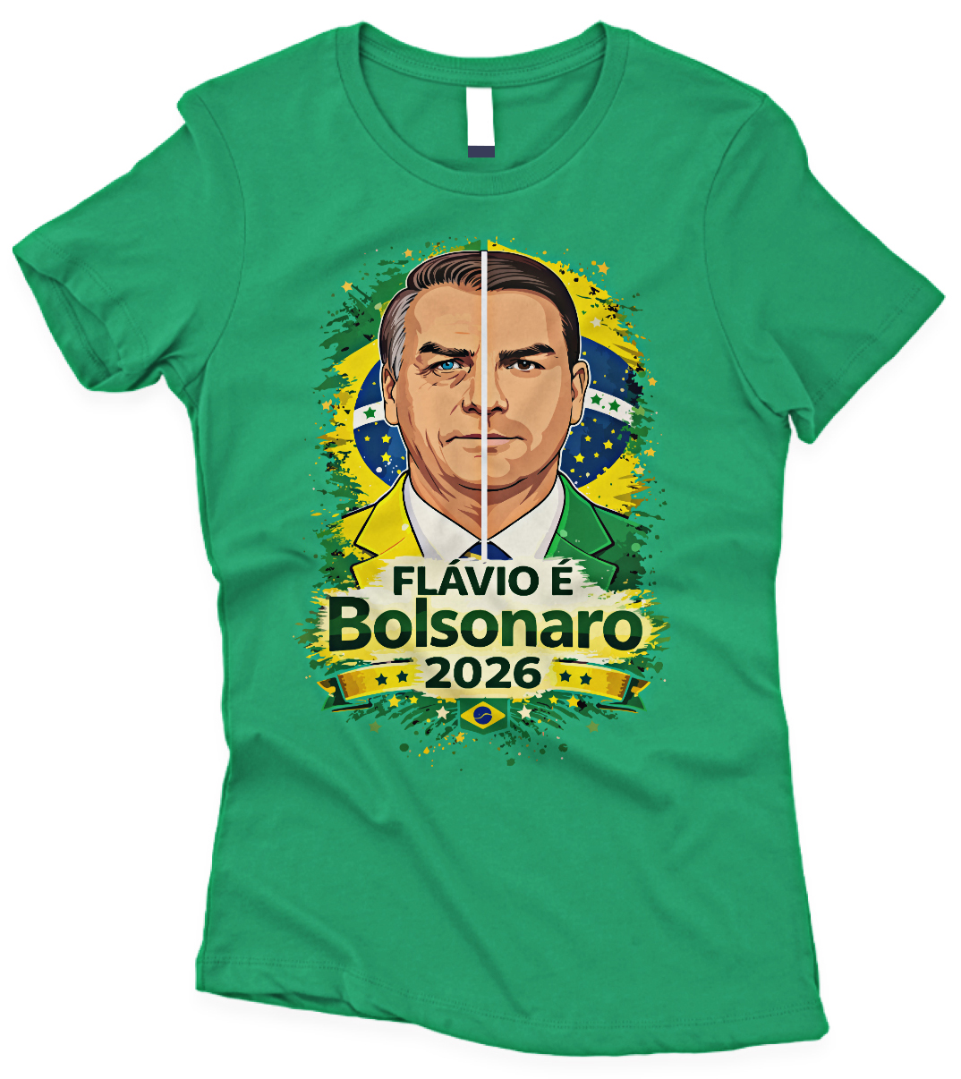 Camiseta Flávio É Bolsonaro 2026 – Legado Patriota - DireitaStore