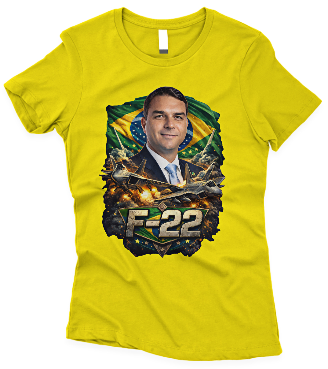 Camiseta Flávio Bolsonaro F-22 Brasil - DireitaStore