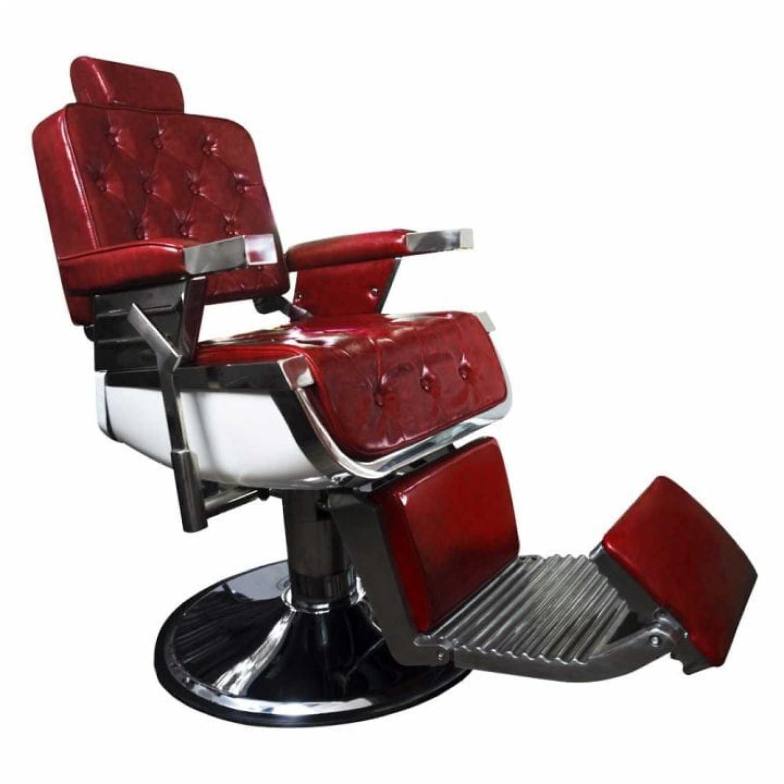 Cadeira de Barbeiro e Cabeleireiro Reclinável com Hidráulico Base Revolution