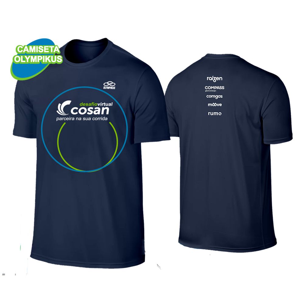 Camiseta Olympikus Desafio Virtual Cosan Azul Masculina em Poliamida -  Mania de Corrida