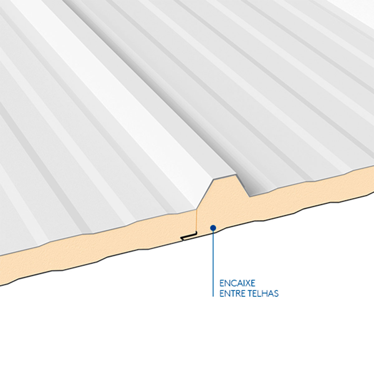Telha Semi Sanduiche Trapezoidal PIR 20 mm - Comprar Telhas Online