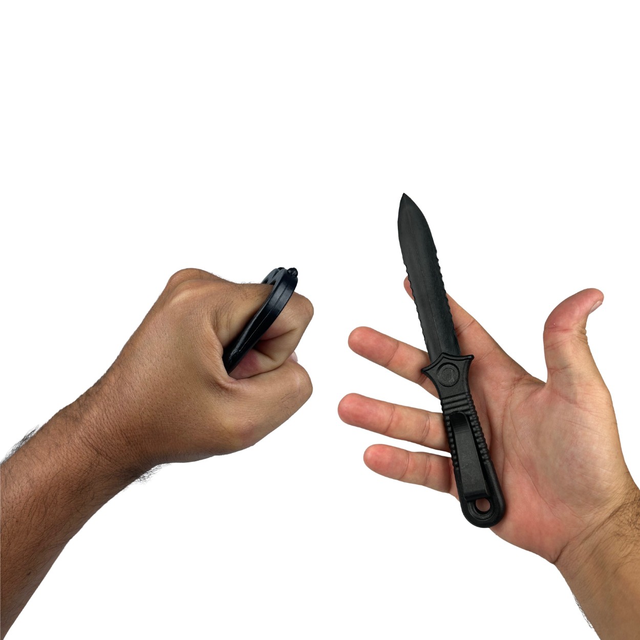 Kit Defesa Pessoal Indetectavel Punhal + Soqueira em Polímero LOJA