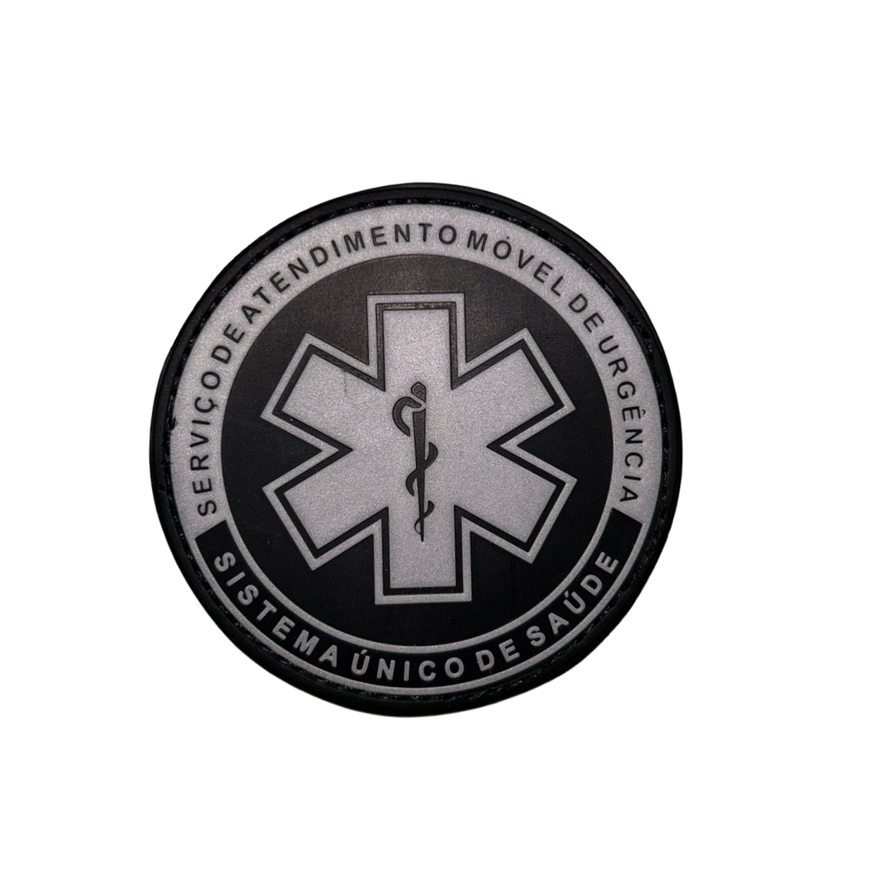 Patch Emblema SAMU Emborrachado Preto e Branco - LOJA WWART - Tático  Militar, Airsoft, Aventura, Outdoor