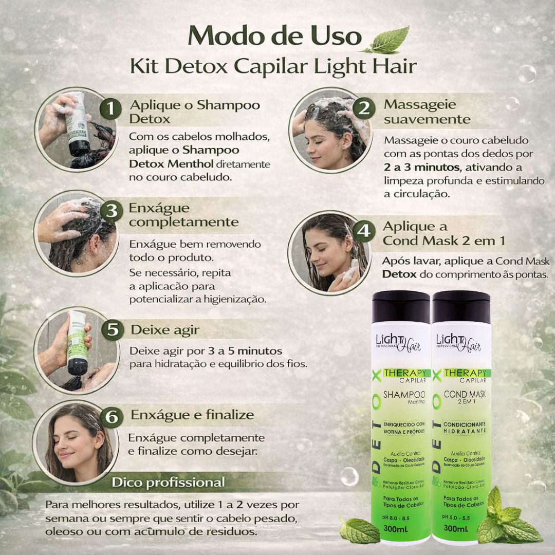 Shampoo Detox Terapy Capilar Higienizador - 300ml Light Hair