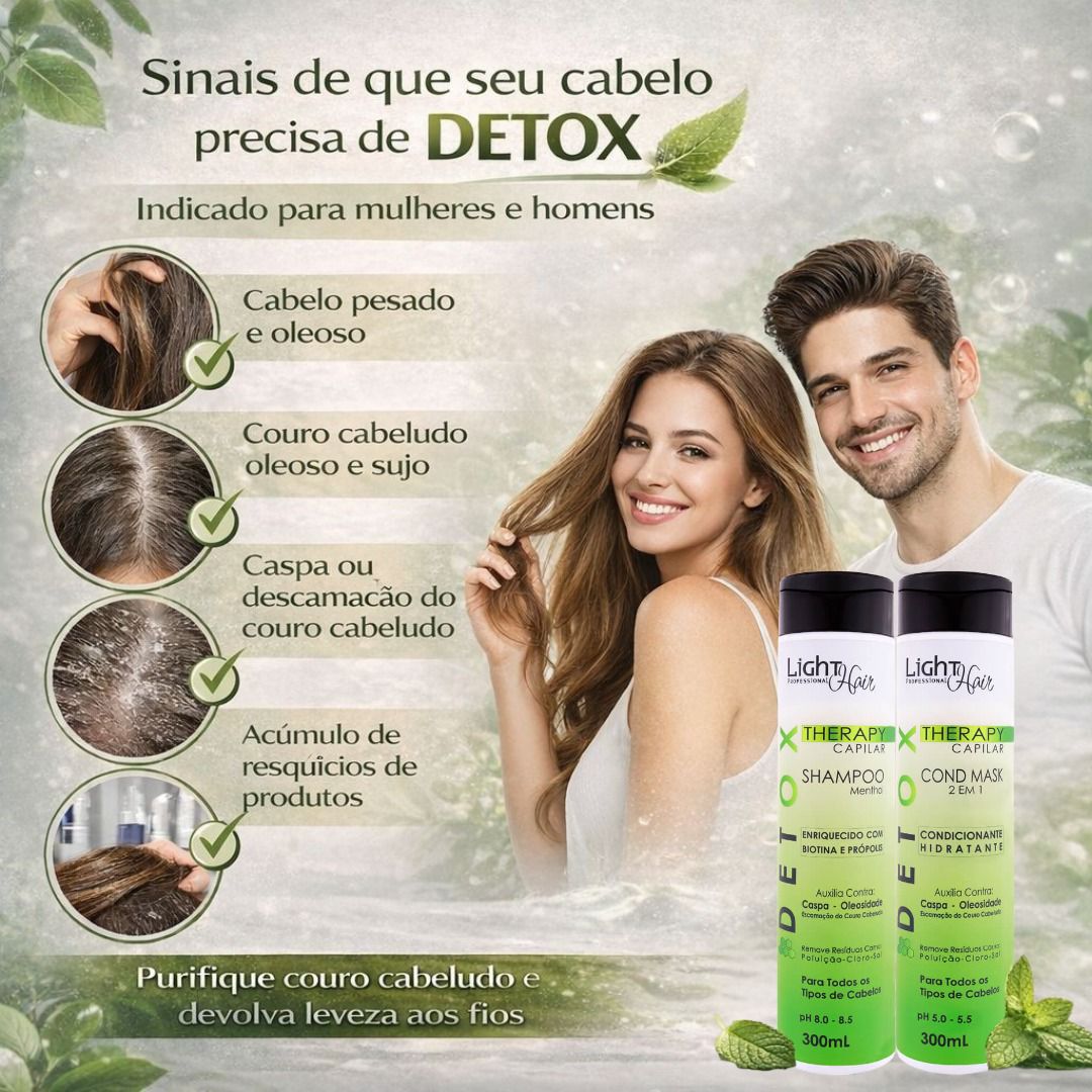 Shampoo e Condicionador Detox Terapy Capilar Higienizador - 300ml