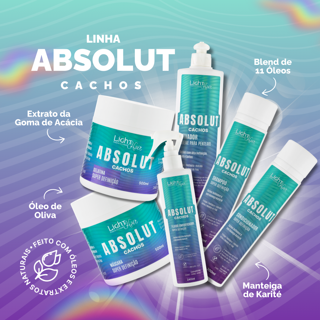 Gelatina Absolut Cachos 500ml - Loja Light Hair Professional