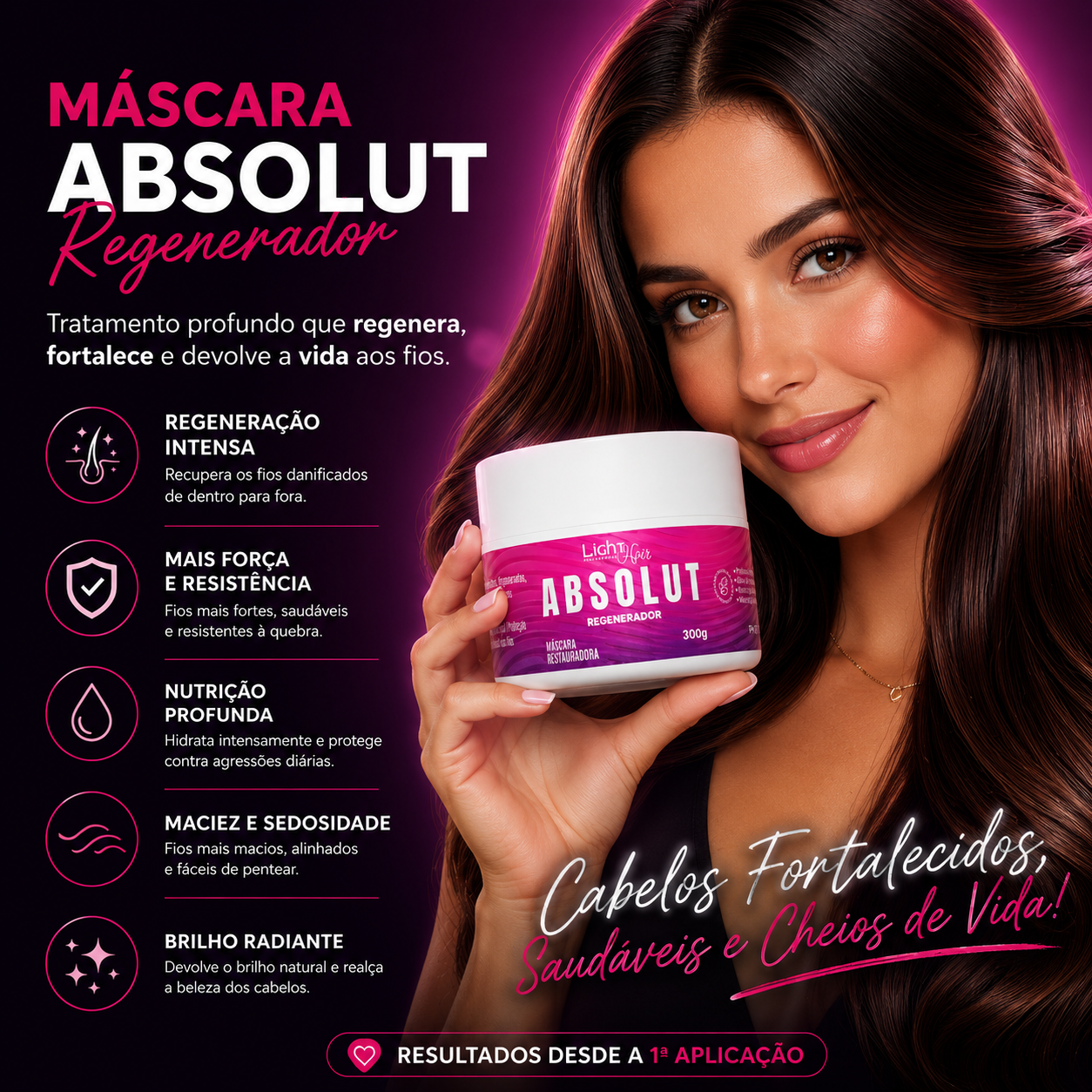Máscara Absolut Regeneradora 300g - Light Hair - Loja Light Hair