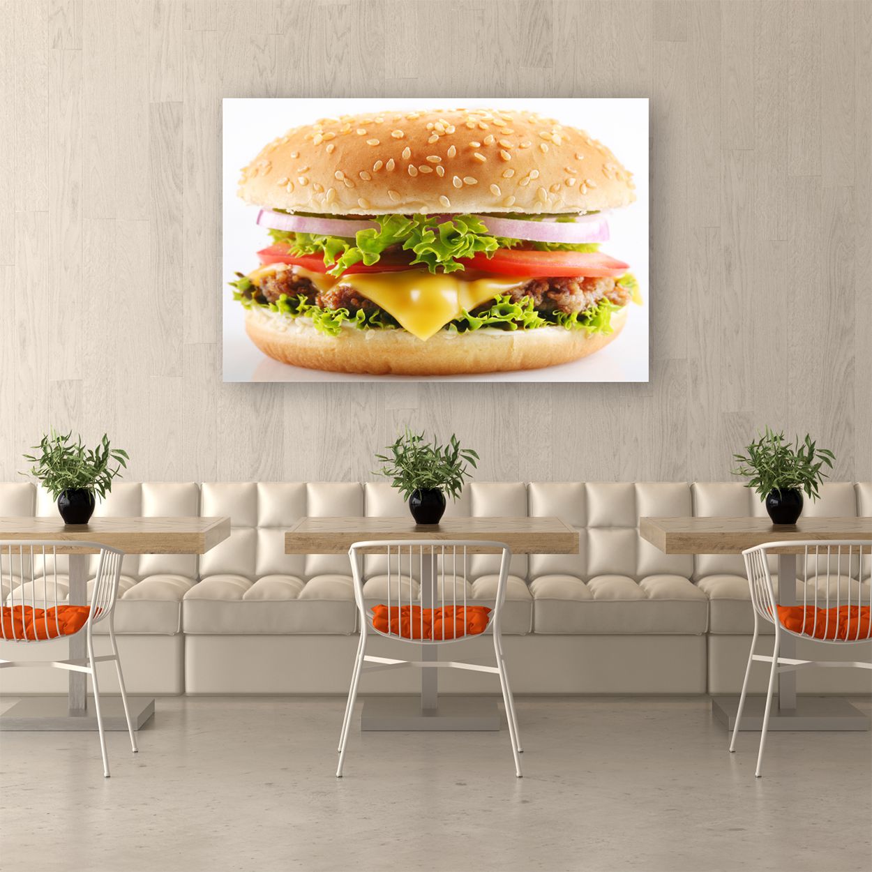 Quadro Decorativo - Hamburguer Grande - Ecograph - Gráfica e