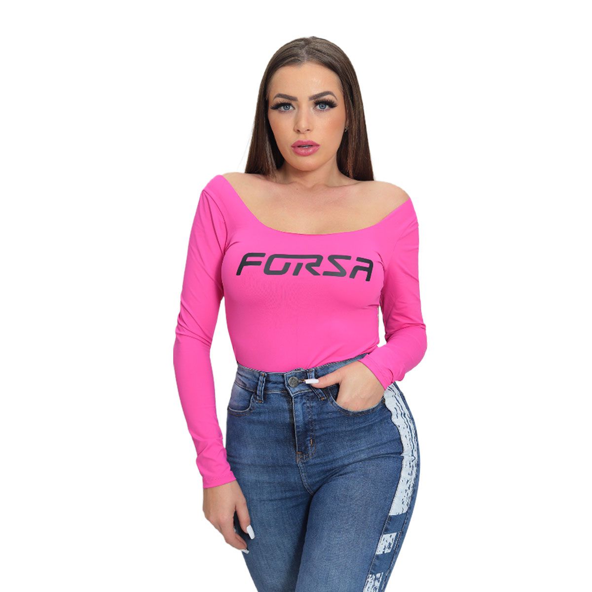 Blusa Segunda pele Feminina Verão Gola Canoa - Pink - Vestuário de Moto
