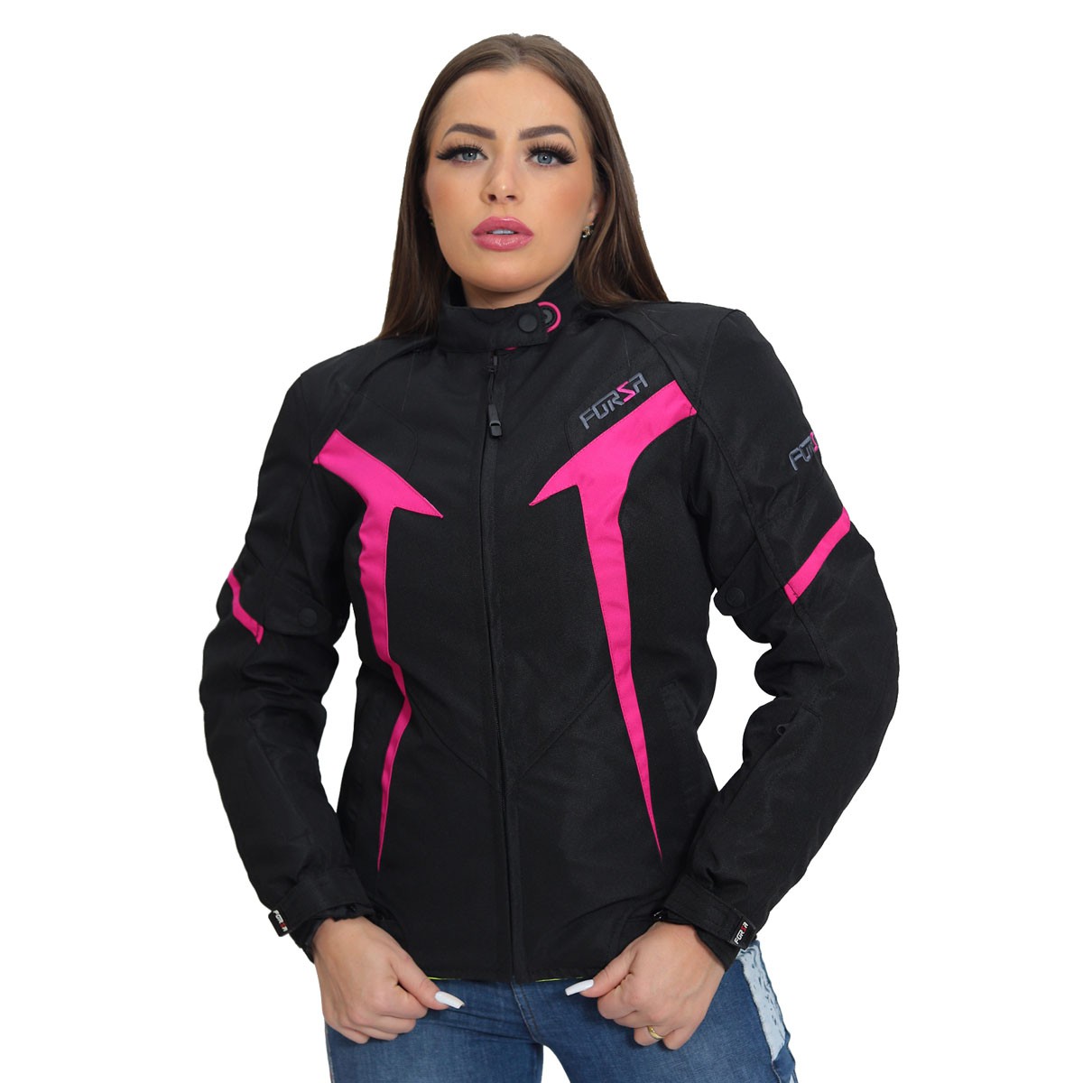 Jaqueta Lívia Winter Black Pink - Vestuário de Moto