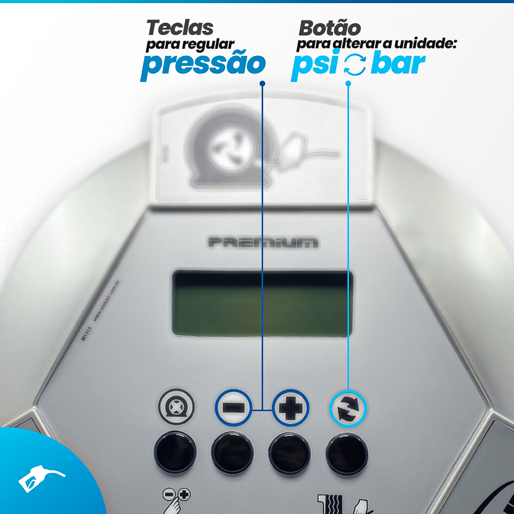 Calibrador de Pneus Eletrônico Premium M2000 - STOK AIR - SeuPosto.com ...