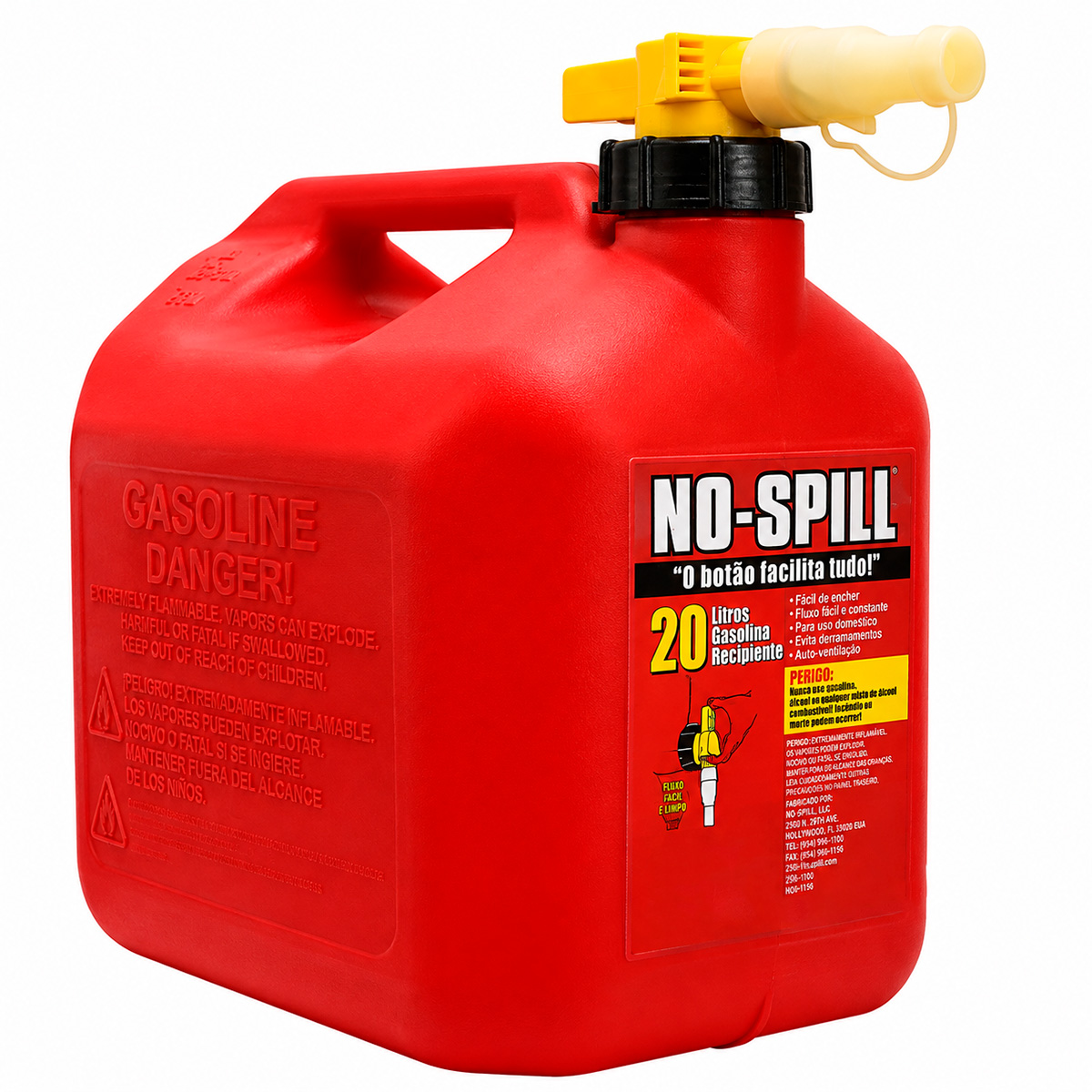 Galão Manual para Transferência de Gasolina 20L No-Spill