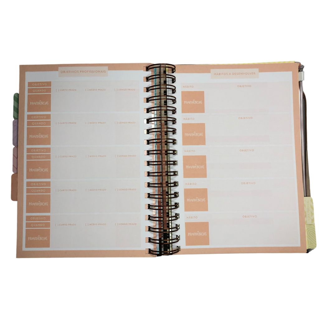 Planner Meu Plano Perfeito | Capa Couro | Clássica Marrom