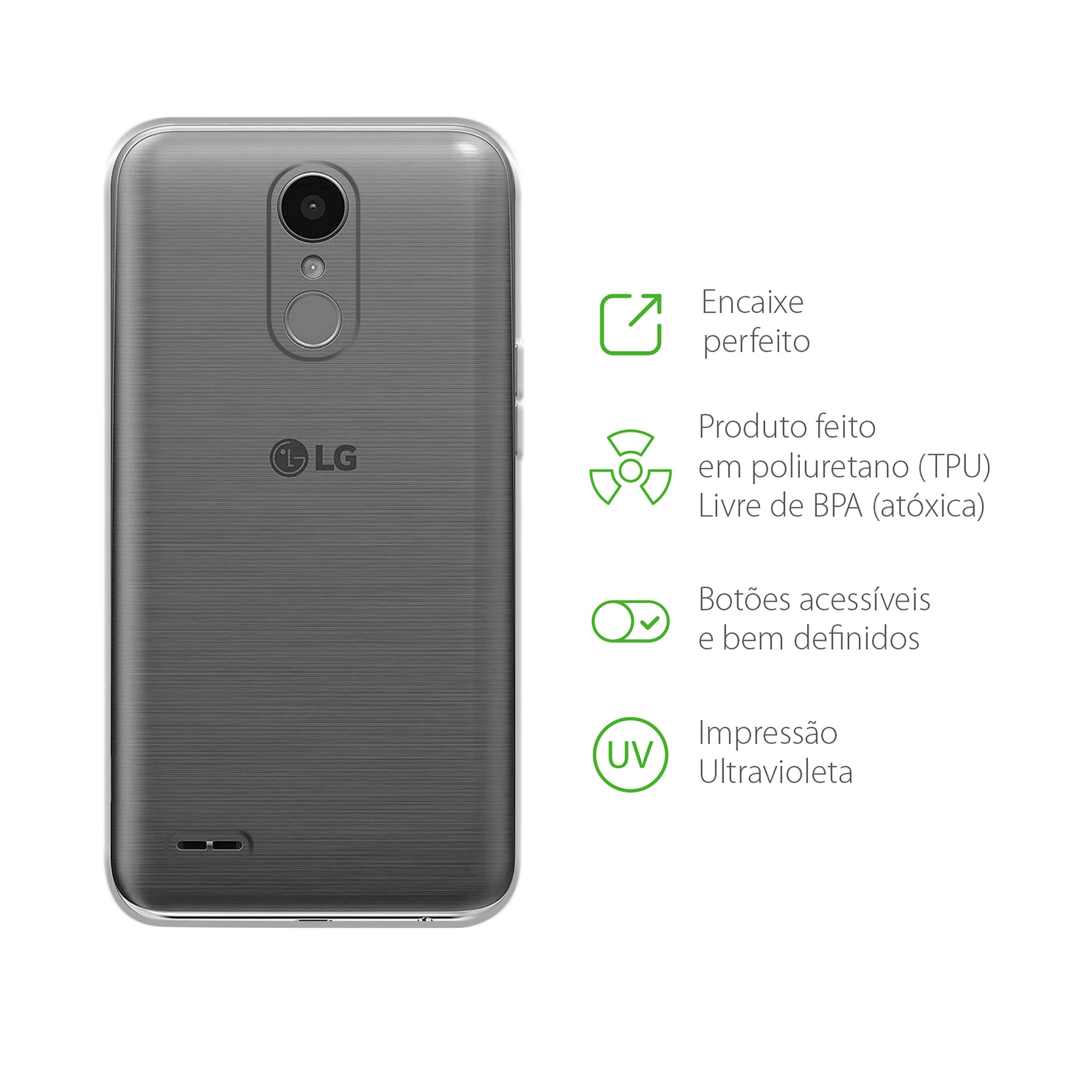 Capa Case Capinha Transparente para LG K8 2017 - 99capas - Capinhas e cases  personalizadas para celular