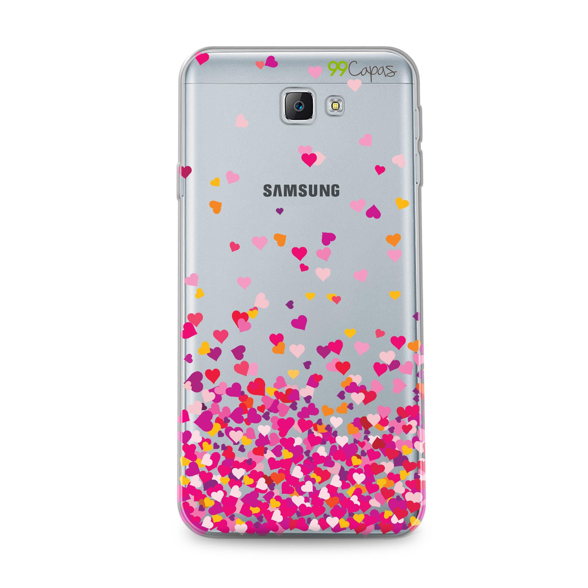 Capa Case Capinha para Samsung Galaxy J5 - Corações Rosa - 99capas -  Capinhas e cases personalizadas para celular