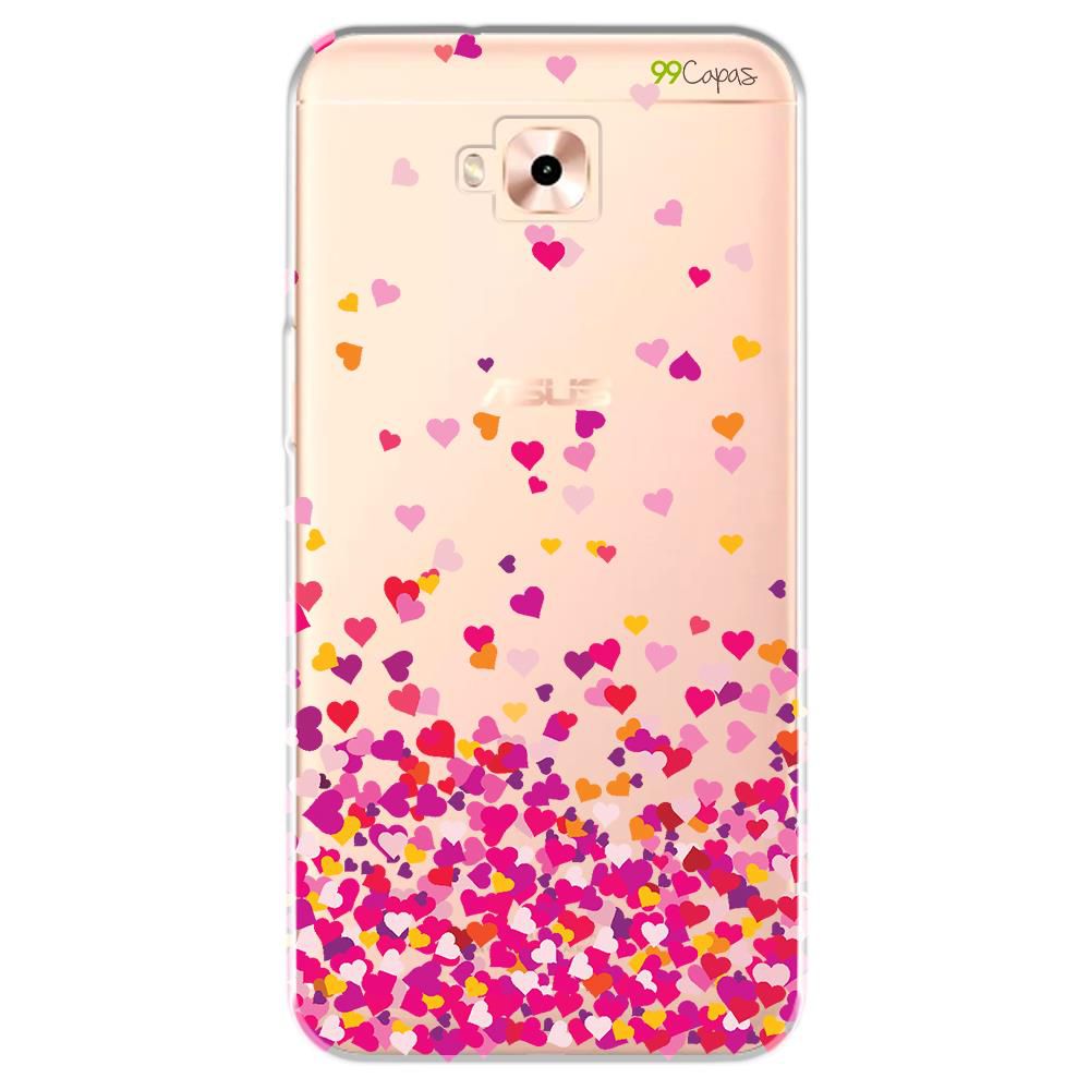 Capa para Zenfone 4 Selfie PRO - Corações Rosa - 99capas - Capinhas e cases  personalizadas para celular