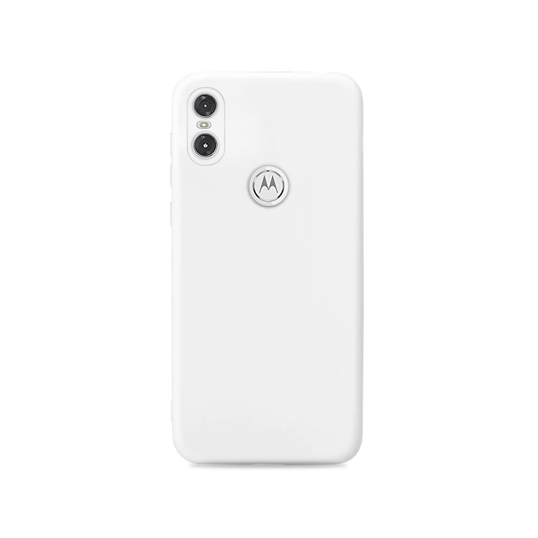Silicone Case Branca para Moto One - 99Capas - 99capas - Capinhas e cases personalizadas  para celular