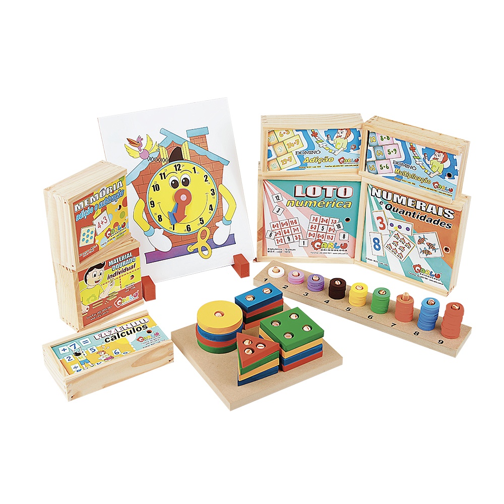 Carlu Brinquedos - Maleta Alfabetização Jogo Educativo, 4+ Anos,  Multicolorido, 1108