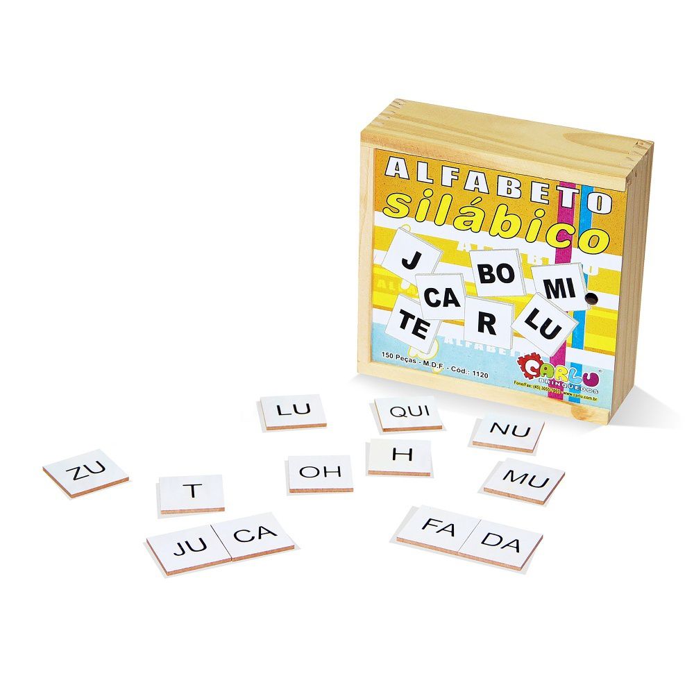 Alfabeto Silábico 150 peças- Jogo Alfabetização Letras, Brinquedo