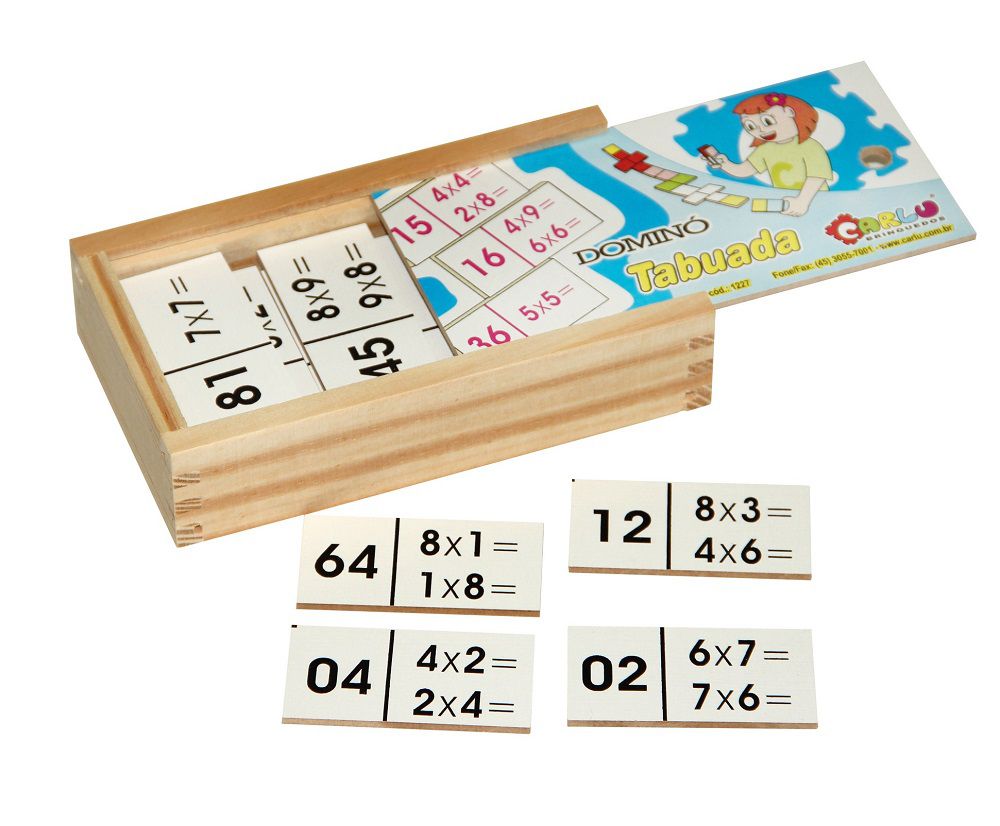 Jogo Educativo de Matematica Dominó da Multiplicação 28 Pçs - Bambinno -  Brinquedos Educativos e Materiais Pedagógicos