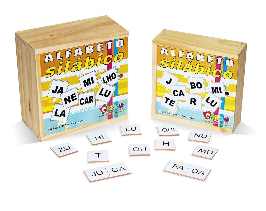 Jogo Educativo Alfabeto Silábico 360 pçs em MDF - Jottplay - Brinquedos E  Jogos Pedagógicos e Educativos