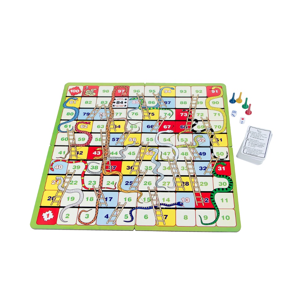 Jogo de tabuleiro escada de cobra e xadrez, brinquedos educativos,  interativos para família, jogos de festa