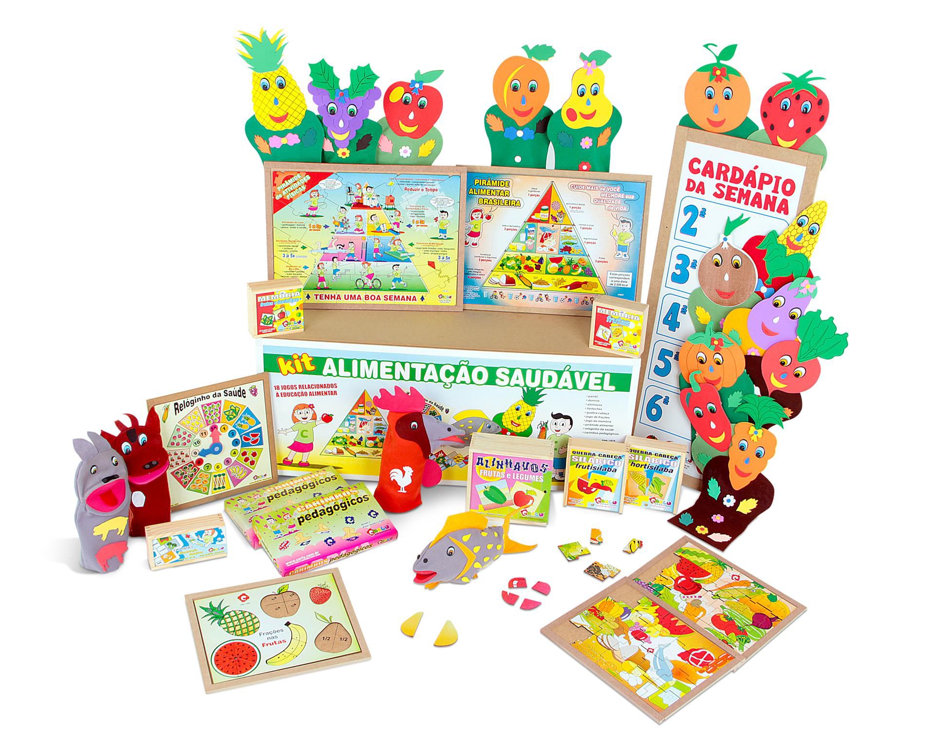 Kit com Jogo Educativo - Corrida da Alimentação