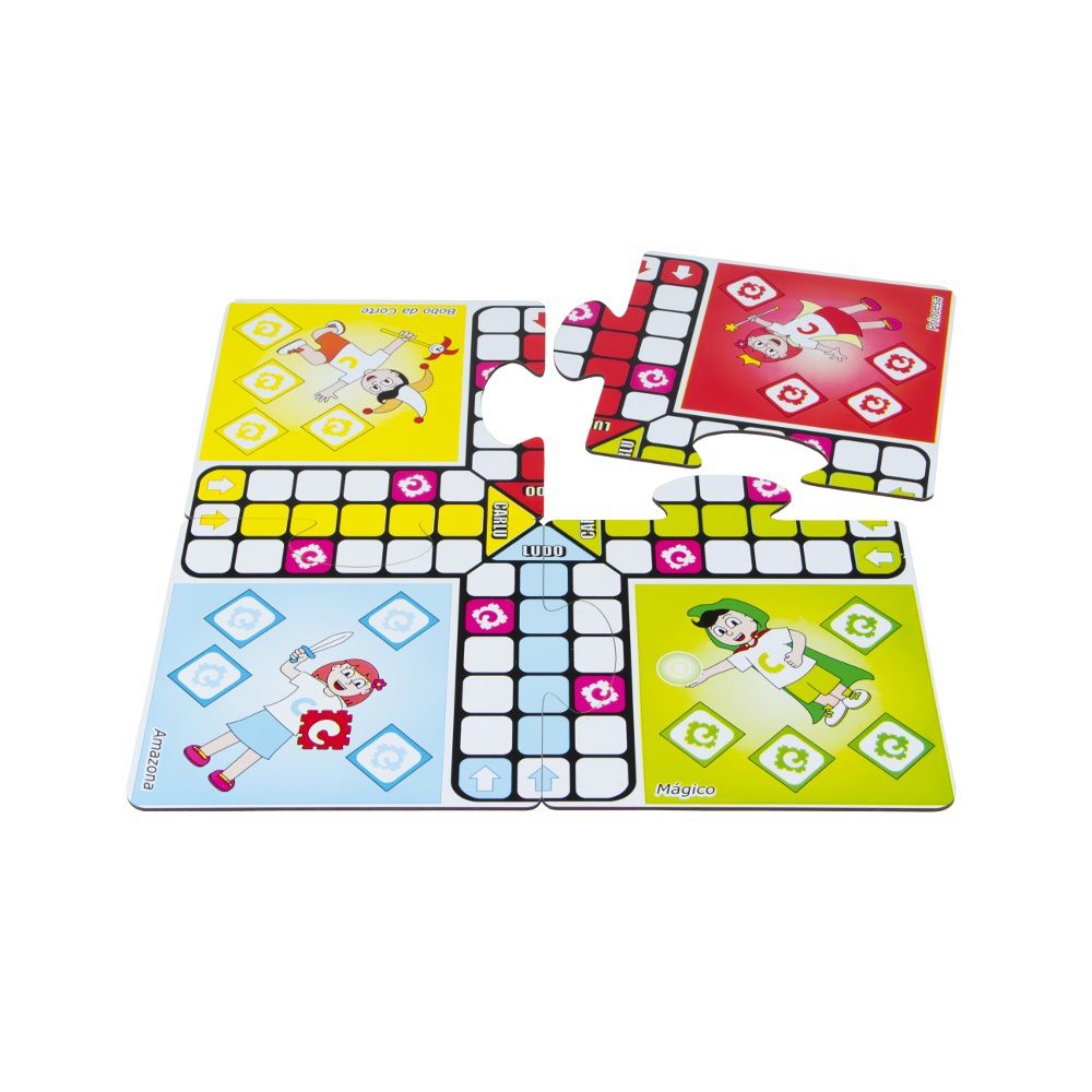 Jogo de Ludo em MDF Recreativos Melhores Brinquedos Educativos