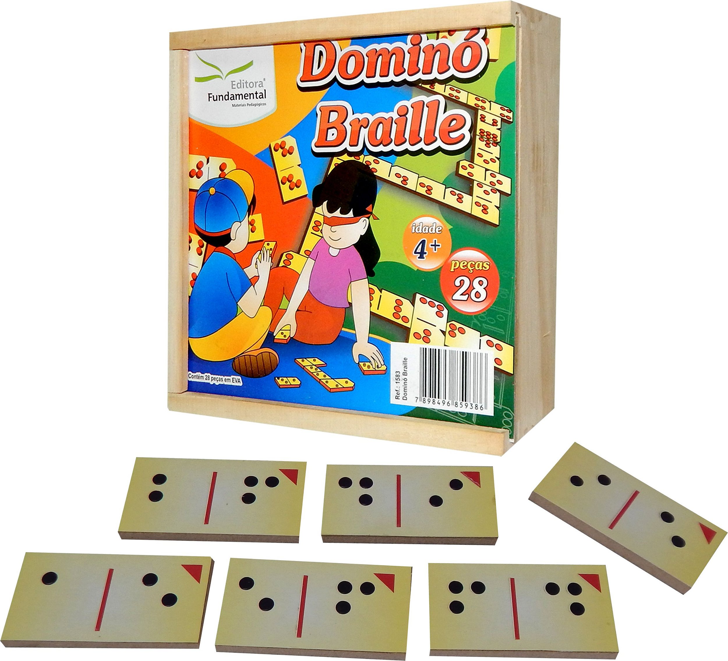 Dominó Jogo Educativo Pedagógico 28pcs Mdf - Patrulha Canina