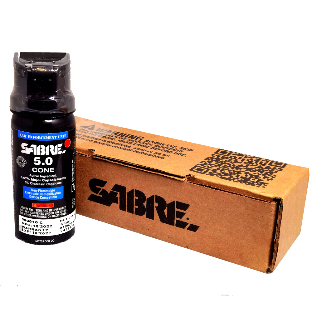 Spray de Pimenta Sabre 5.0 Uso Policial Jato em Nevoa Cone 60ml - SPRAY ...