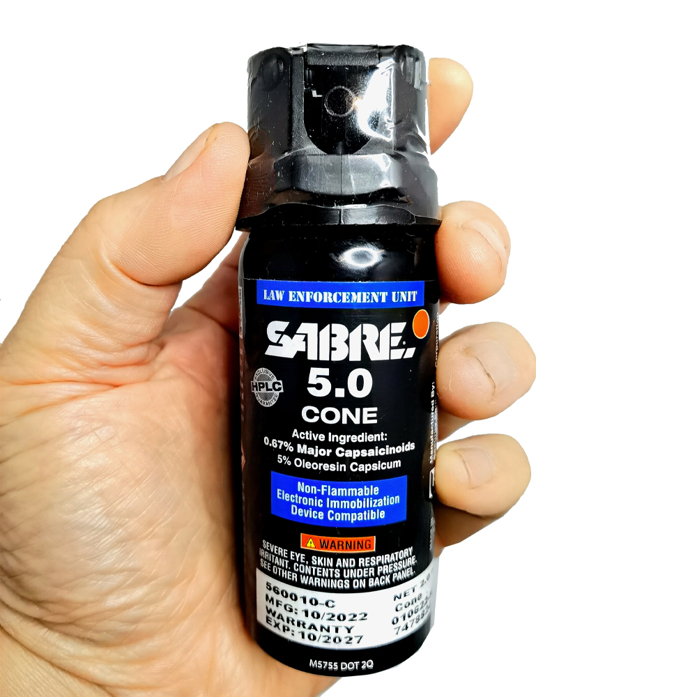 Spray de Pimenta Sabre 5.0 Uso Policial Jato em Nevoa Cone 60ml - SPRAY ...