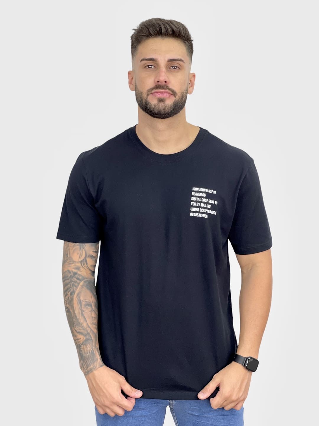 Camiseta John John Masculina Relaxed Drunk Heaven Preta - Preto