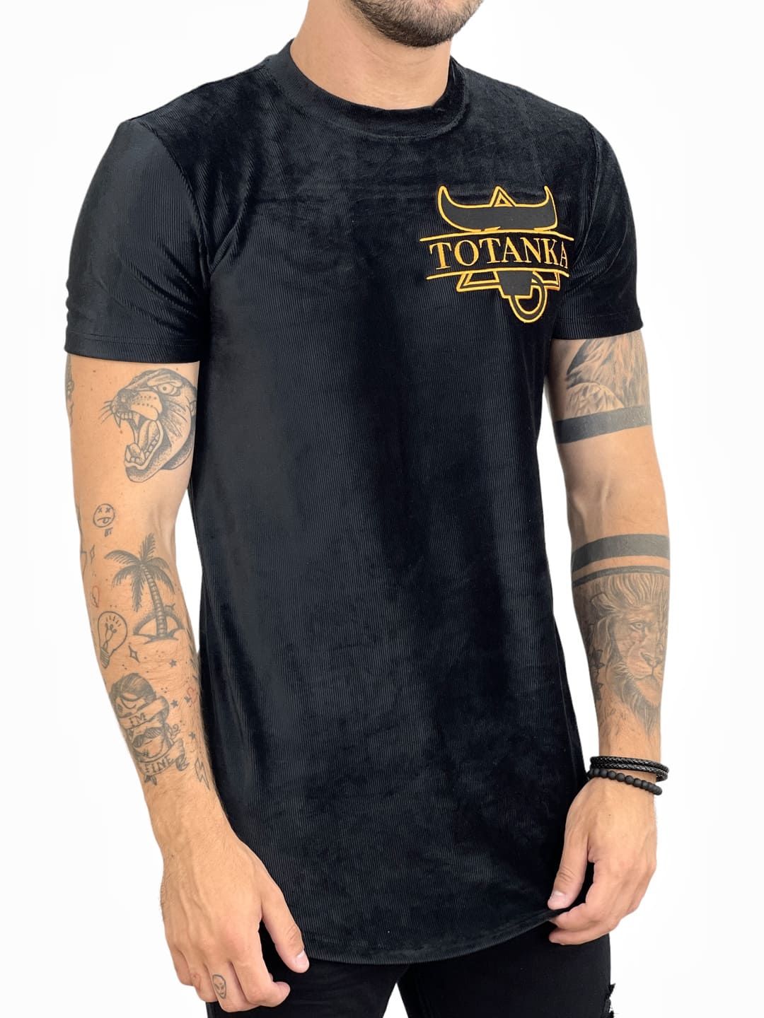 Camiseta John John Logo Veludo Preta - Compre Agora