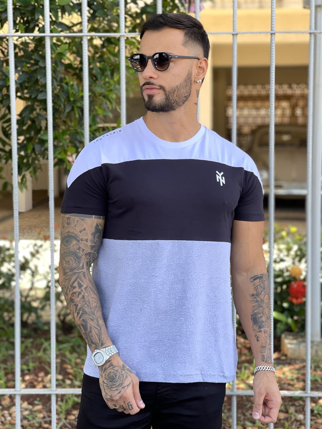 Camiseta Longline Masculina Preta Caveira e Cobra Pedraria - Imperium Store