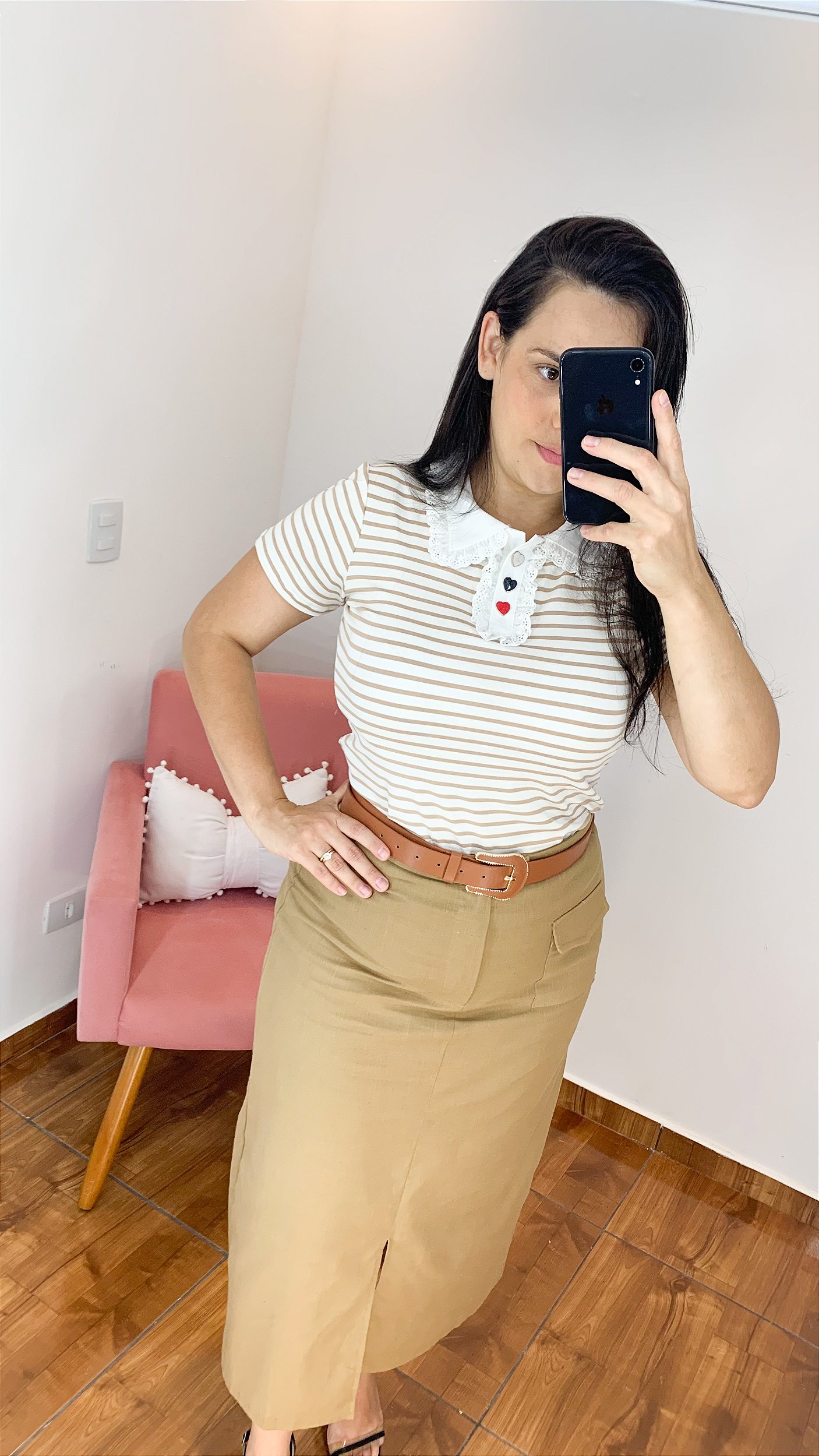 CAMISA LISTRADA ZARA - Celebrai Moda Evangélica