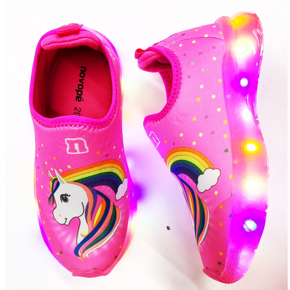 Tenis Infantil Unicornio Led Novope Tecido - Sapatino Shoes Store |  sapatos, botas, tenis, sandálias, sapatilhas, sapatos, scarpins, bolsas e  muito mais