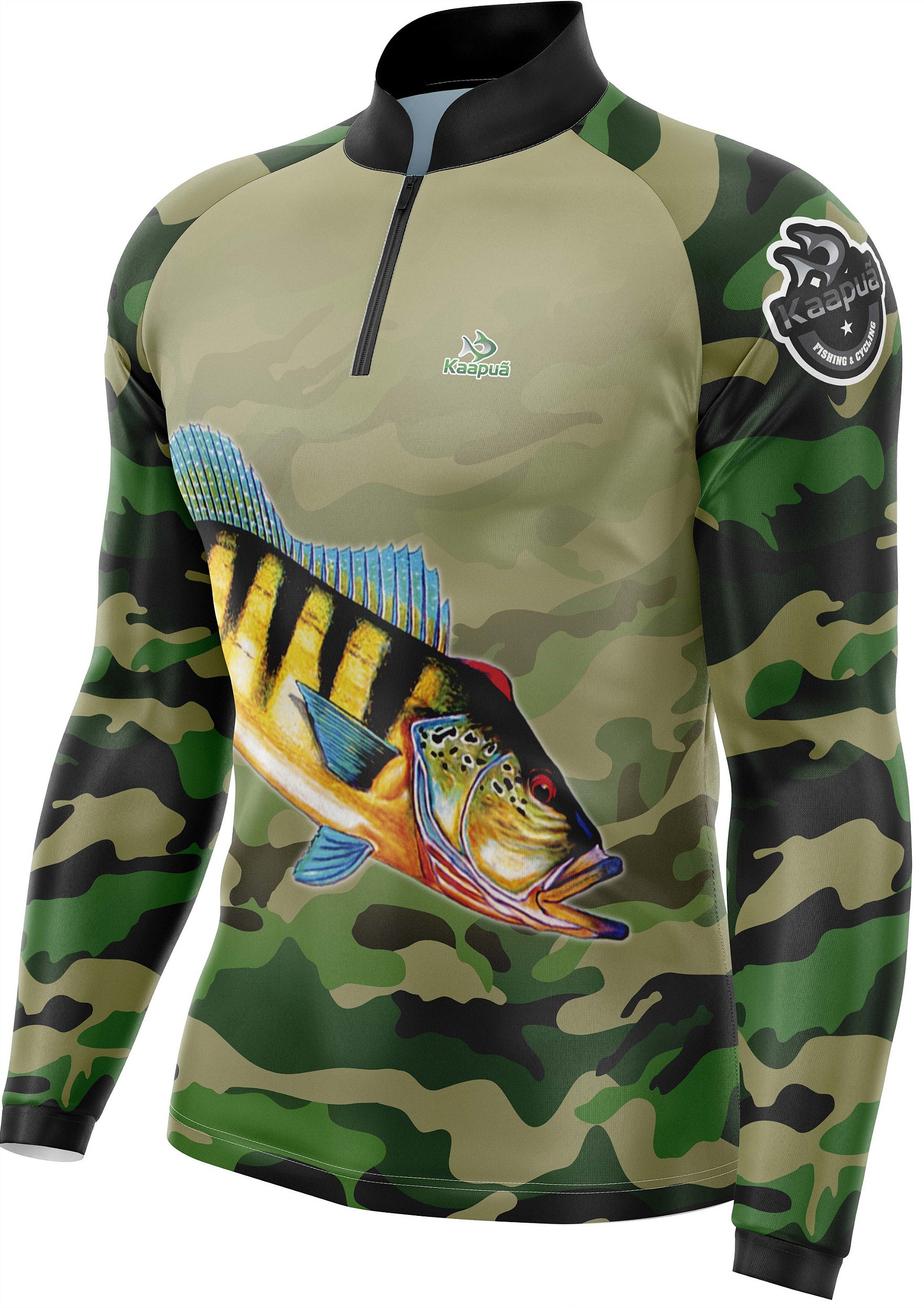 Camisa Camiseta de Pesca Pescaria Peixe Tucunaré com Proteção UV - loja  e-commerce especializada em roupas e acessórios para pescadores