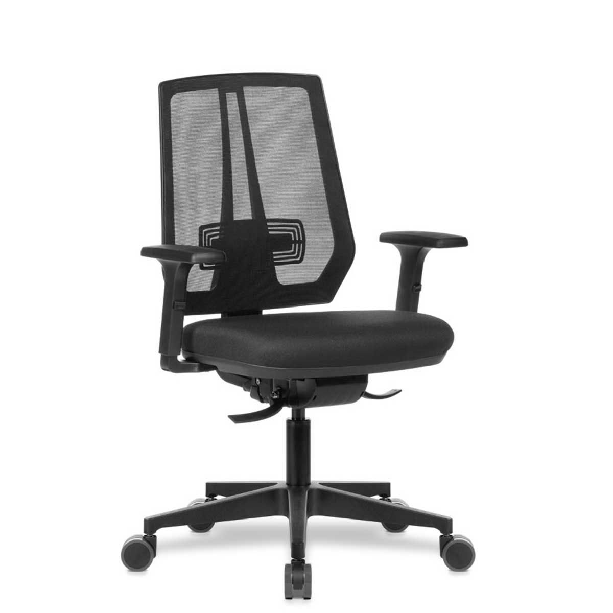 クレア Cadeira Ergonômica Sincronizada NR17 Eiffel Diretor Rhodes Preta