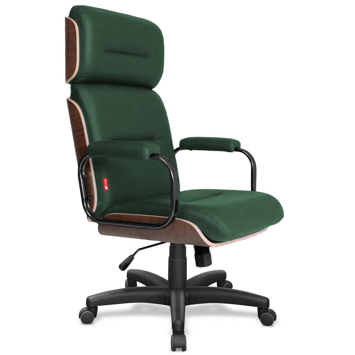 Cadeira Presidente Giratória com Apoio de Cabeça Wooden WDP02